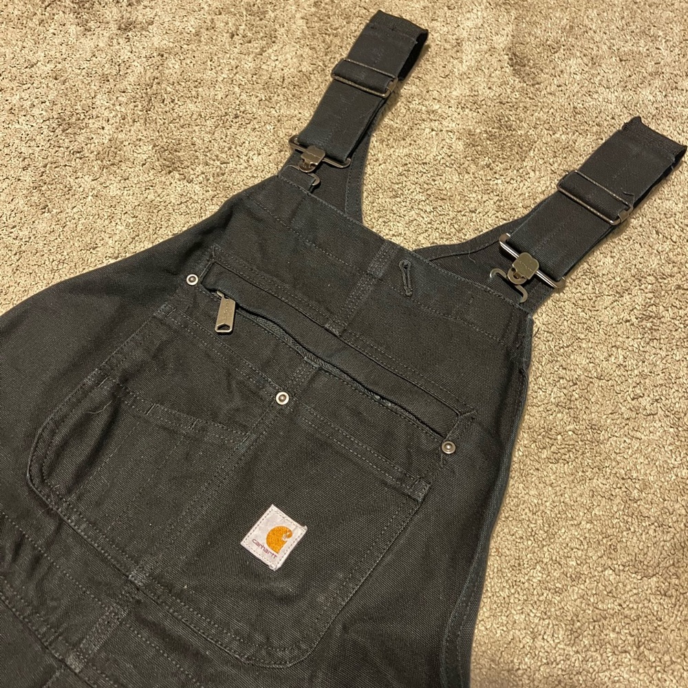 CARHARTT WOMEN'S INSULATED BIBS - RELAXED FIT - WASHED DUCK